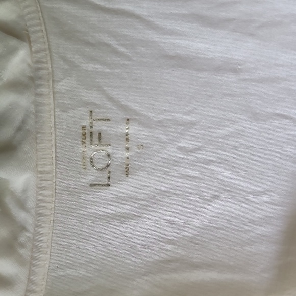 Gently used LOFT white tank top size S - Picture 2 of 5